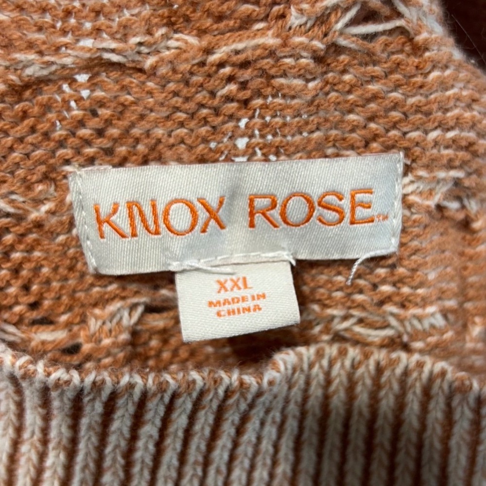 Fisherman Knox Rose Soft Girl Honeycomb Knit Mock Neck Sweater XXL Pink Textured - Picture 4 of 7